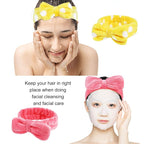8 Pack Spa Headbands, Coral Fleece Makeup Bow Headbands, Terry Cloth Face Hair - Image 3
