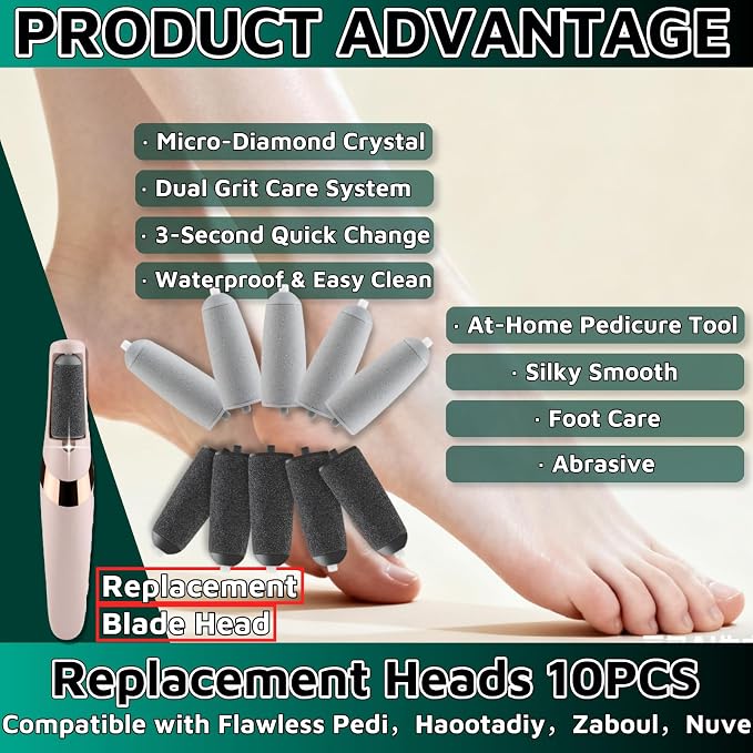 10 Pack Pedicures Replacement Heads - Image 5