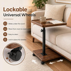 C Table End Table Adjustable Height, C Shaped End - Image 6