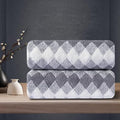 Gray Hand Towels Set 2 Pack-16“x31” Ultra Soft Microfibers Bathroom Towel Set by MAGGEA