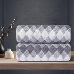 Gray Hand Towels Set 2 Pack-16“x31” Ultra Soft Microfibers Bathroom Towel Set by MAGGEA