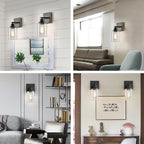 Plug in Wall Sconces, 2 Pack Wall Lamp, Rustic Plug in Wall Light Sconces - Image 6