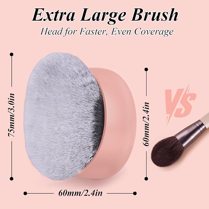 75MM Extra Large Self Tanner Kabuki Makeup Brush – Ultra Soft Dense Vegan - Image 3