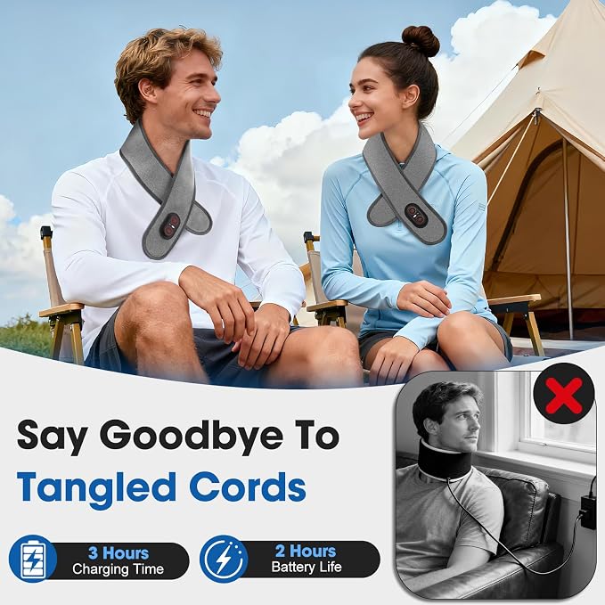 Cordless Neck Heating Pad for Pain, Neck Massager - Image 5
