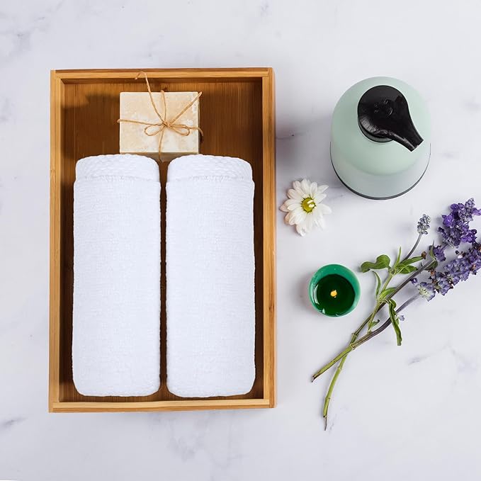 Amazon Basics 8-Pack Soft, Highly Absorbent, Quick-Dry Hand Towels, 100% Cotton - Image 4