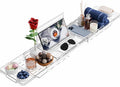 Yieach Luxury Clear Bathtub Shelf Across Tub, Expandable Plastic Bathtub Tray by Yieach