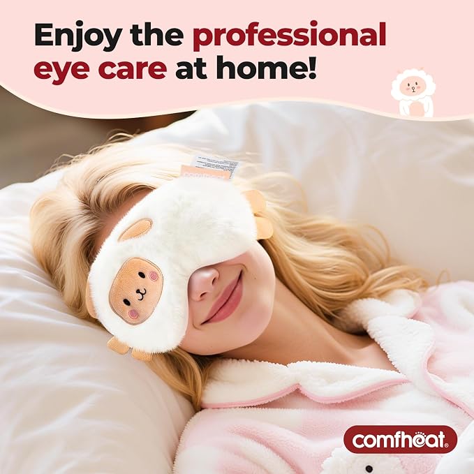 Lavender Weighted Eye Pillow for Yoga, Microwavable Moist Heat Eye Compress - Image 5