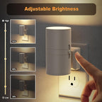 JandCase Night Lights Plug into Wall, Dimmable Gray Night Lights - Image 2