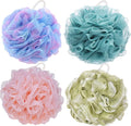 BTYMS Large Loofah Sponge Shower Scrunchies Puff 75g/pc Mesh Pouf Bath Loofa by BTYMS