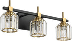 SOLFART Crystal Bathroom Light Fixtures 3 Light Bathroom Vanity Light Over by SOLFART