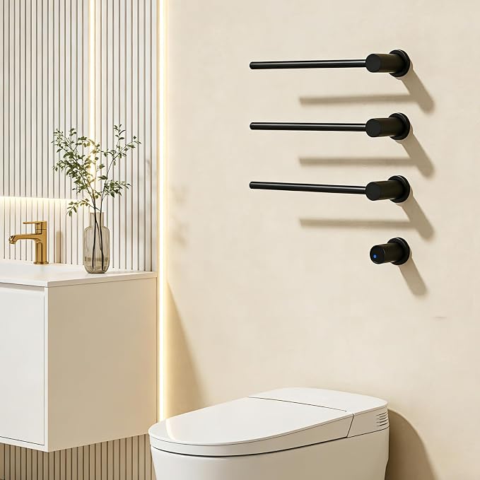 Electric Towel Warmer Concealed, Swivel Heated Towel Rack - Image 7