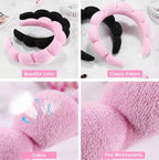 Spa Headband and Wristband Set for Women, Terry Cloth Sponge Headband for - Image 6