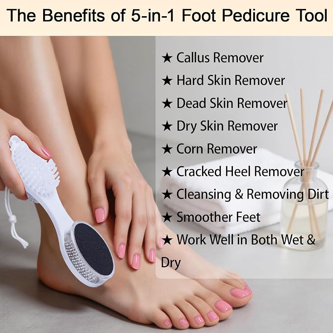 Foot Scrubber Brush with Pumice Stone - Image 4