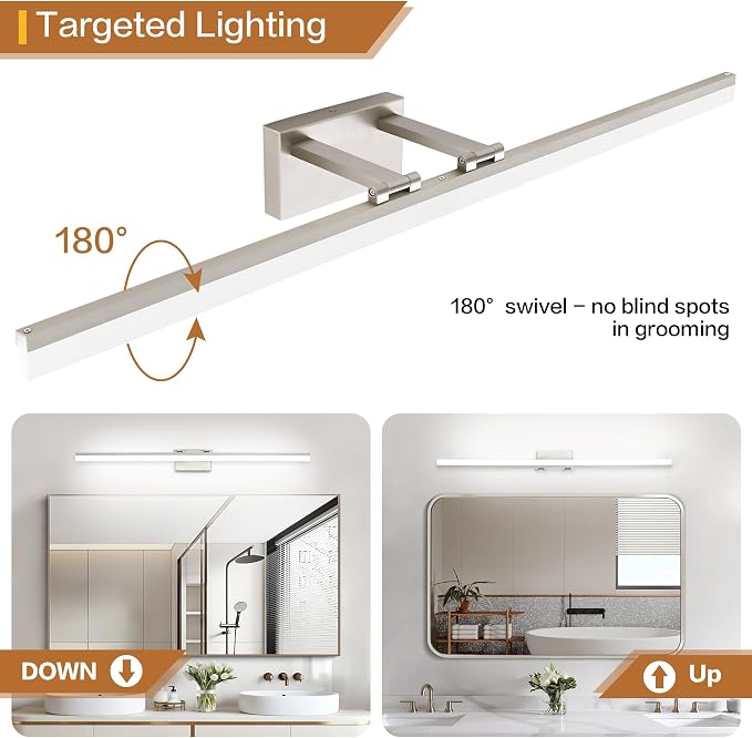 SOLFART 5 Color Temperature Dimmable 47.2 Inch Bathroom Light Fixtures Over - Image 5