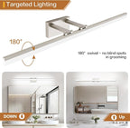 SOLFART 5 Color Temperature Dimmable 47.2 Inch Bathroom Light Fixtures Over - Image 5