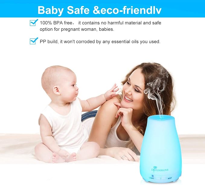 Diffuserlove 2 Pack 200ml Essential Oil Diffuser Ultrasonic Aromatherapy - Image 4
