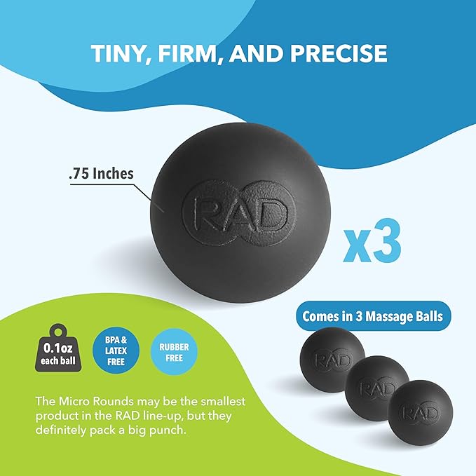 RAD Micro Rounds – Yoga Deep Tissue Massage Ball Set – Targeted Myofascial - Image 4