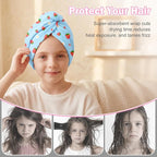 Microfiber Hair Towel Wrap for Kids Hair Drying Towel Wrap - Image 6