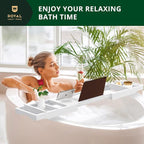 ROYAL CRAFT WOOD Premium Foldable Bathtub Tray Caddy - Image 7
