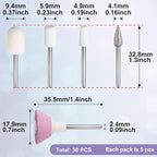 ANCIRS 30 Pcs Nail File Replacement Head Refills Set, Nail Drill Bits - Image 2