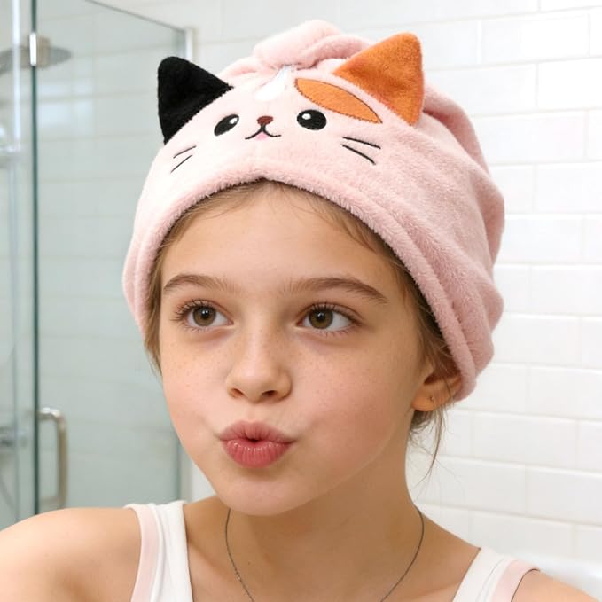 2Pack Microfiber Hair Towel Wrap - Image 5
