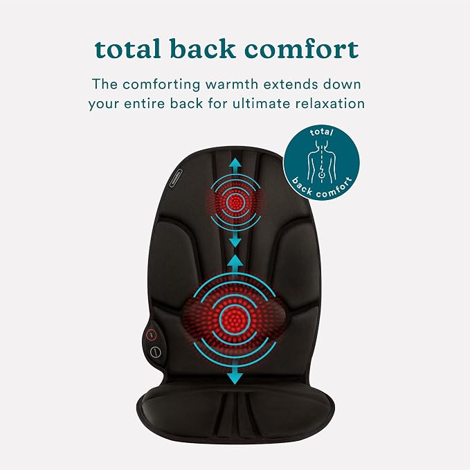 HoMedics Portable Heating and Vibrating Back Massage Cushion - Image 5