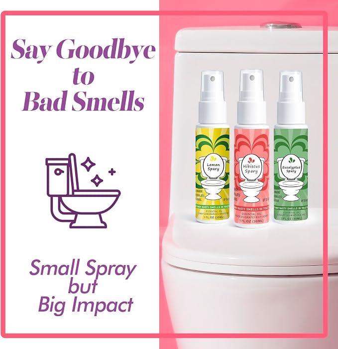Toilet Spray for Poop 3 Pack, Travel Size Variety, Bathroom Odor Eliminator - Image 3