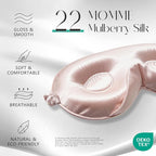 ZIMASILK Adjustable 22 Momme 100% Mulberry Silk Sleep Mask, Upgraded 3D - Image 2