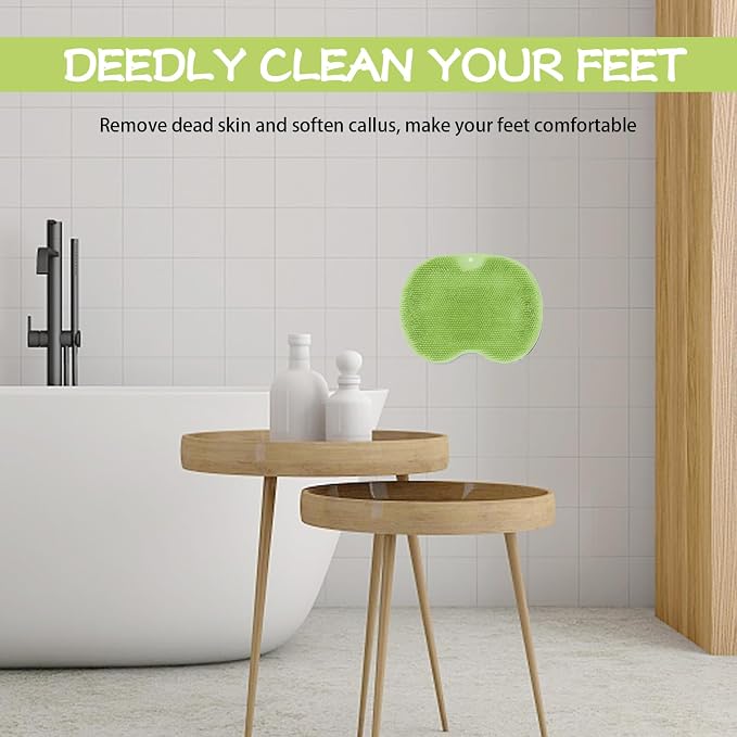 Shower Foot Scrubber, Wall Mounted Bath Massage Pad, Back Scrubber Back - Image 7