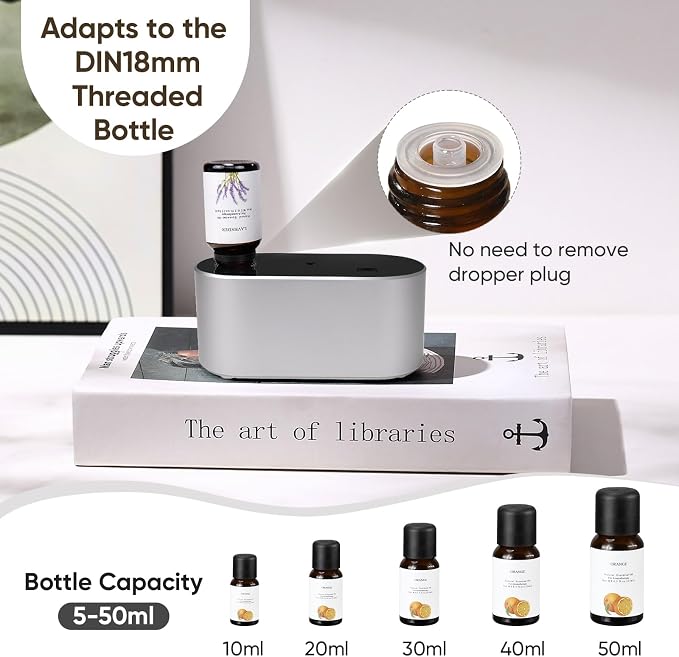 Lecdura Waterless Diffuser for Essential Oil, Battery Operated Scent Air - Image 5