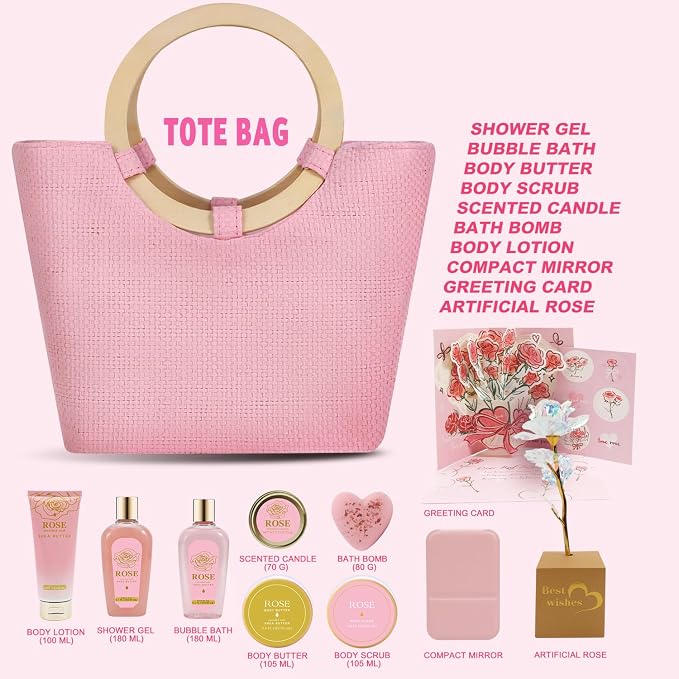 Spa Luxetique Gift Baskets for Women, Mothers Day Gifts for Mom, Relaxing Bath - Image 2