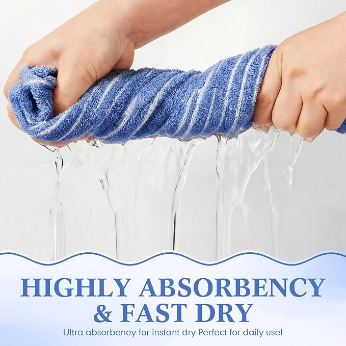 6 Pcs Large Bath Towels Set 28x55 Inch Soft Cotton Towels - Image 4