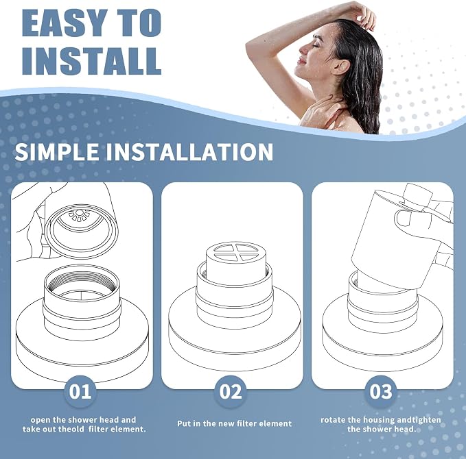 4-Pack Replacement Filter for JOLIE Shower Head, Compatible - Image 4