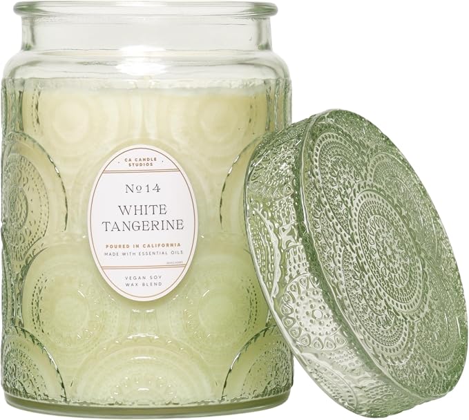 LEOBEN CO – White Tangerine Scented Candle – 18oz, Heirloom Collection – 80 hr - Image 3