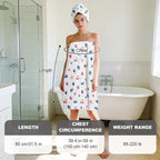 Absorbent Bath Towel Wrap Set for Women, Berries Print Towel Wrap After Shower - Image 3