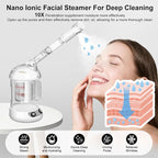 Nano Ionic Facial Steamer with Removable Water Cup, Face Steamer 360° Rotatable - Image 3