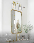 FEMILA Champagne Gold Bathroom Vanity Light, 2-Light Vanity Lighting fixtures - Image 4