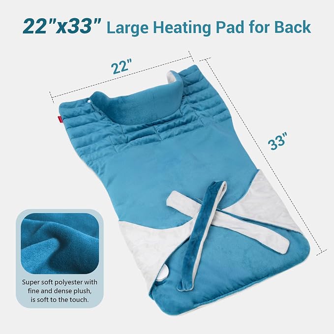 Comfytemp Heating Pad for Back, Weighted Electric Heating Pad for Neck Shoulders - Image 5