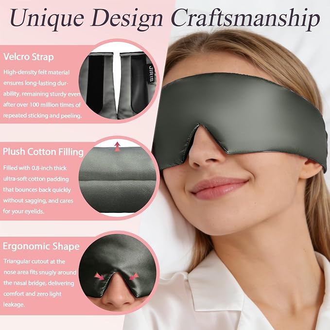 Silk Sleep Eye Mask for Side Sleeper Men Women, Eye Mask Sleeping 100% 22 Momme - Image 5