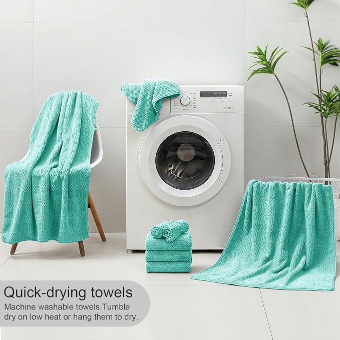 8 Piece Bath Towel Set-2 Oversized Bath Sheets, 2 Hand Towels, 4 - Image 8
