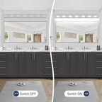 SineRise LED Modern Bathroom Vanity Light Fixtures, Brushed Nickel Modern - Image 5
