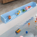 Splash Guard for Bathtub Kids, Longer Silicone Bathtub Water Guard, Toy Tray by Aqqwxyq