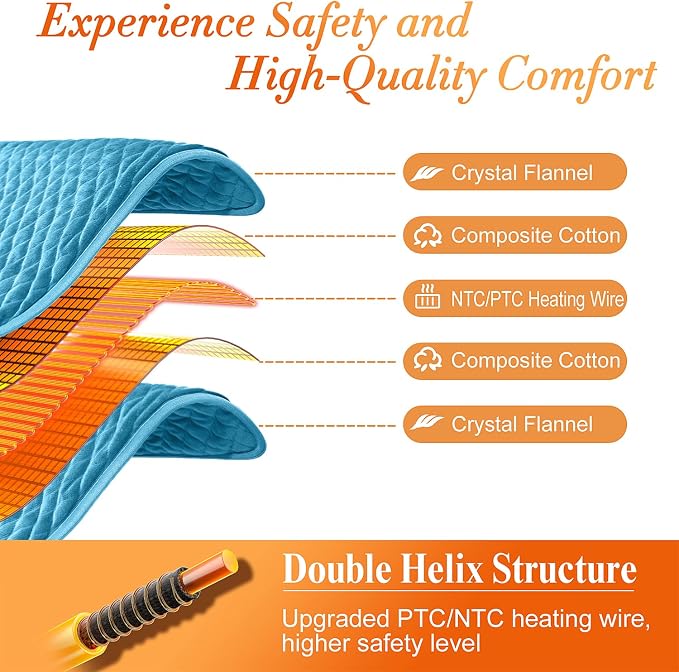 Extra Large Heating Pad for Back Pain 32"x24" King Size XL Electric Heating Pad - Image 5