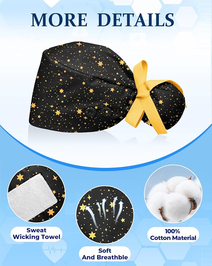 Plifal 100% Cotton Scrub Cap - Image 3