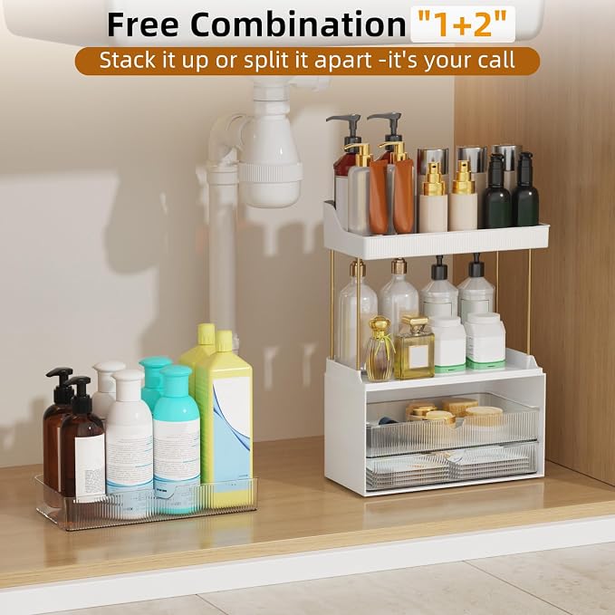 StorBin 2 Sets Makeup Organizer – 5 Tier Bathroom Organizers and Storage - Image 7
