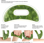 2 PCS Jade Stone Gua Sha Massage Tool, Large Guasha Muscle Scraper Tools Set - Image 3