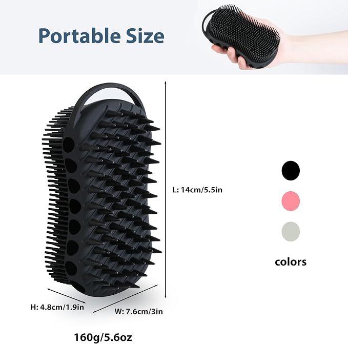 MtBoi Double-Sided Exfoliating Silicone Body Scrubber, 2-in-1 Bath Scrubber - Image 8
