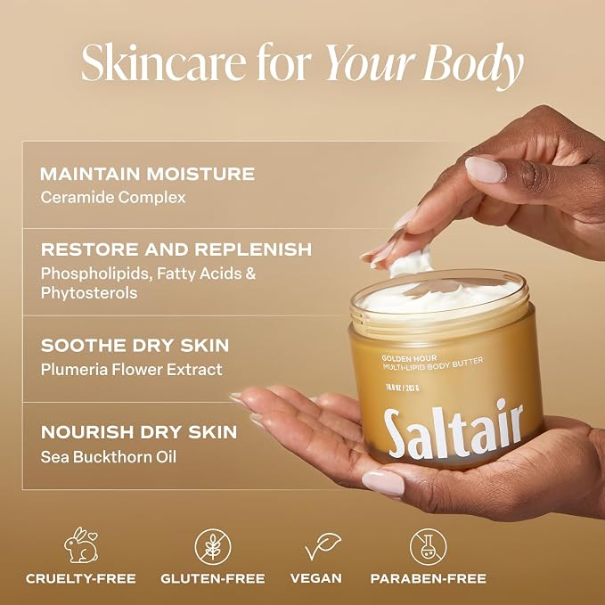 Saltair Multi-Lipid Body Butter – Hydrating 24-Hour Moisture – Body Cream - Image 3