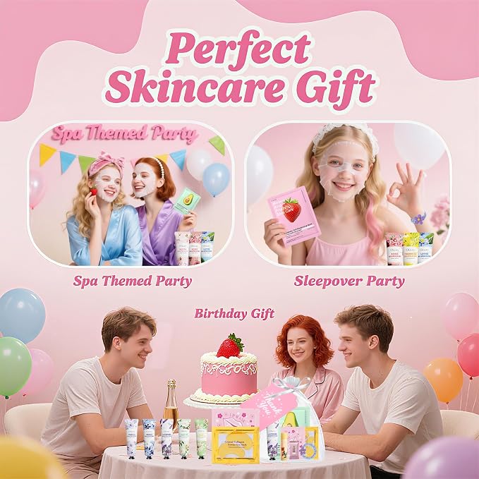 90PCS Spa Party Supplies for Women & Girls, Spa Party Favors Include Face Masks - Image 5