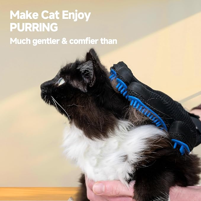 NVNAN 2-in-1 Pet Grooming Glove & Fabric Hair Remover - Image 7